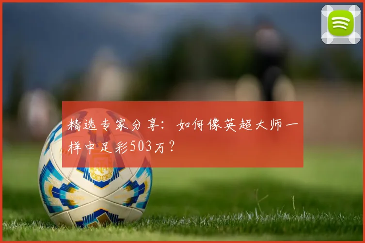 精选专家分享:如何像英超大师一样中足彩503万?